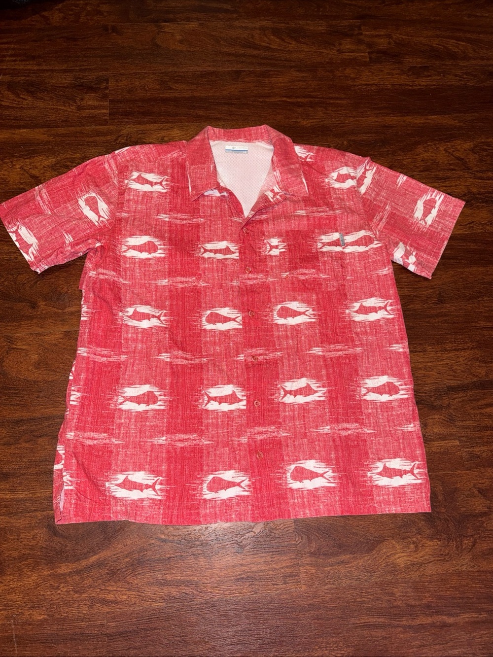 Men’s Size Large Columbia PFG Short Sleeve Vented Fishing Shirt